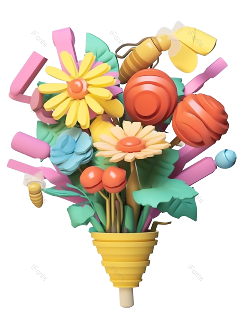 装饰图片,节日元素,卡通PNG,蜜蜂免抠素材